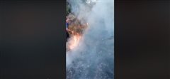 Καλαμαριά: Φωτιά ξέσπασε στην πλαζ το πρωί (βιντεο)