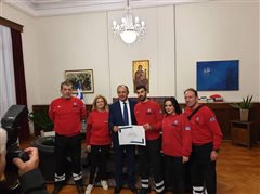 Καλαμαριά: Βραβεύτηκε η USAR μαζί με εθελοντές και πυροσβέστες
